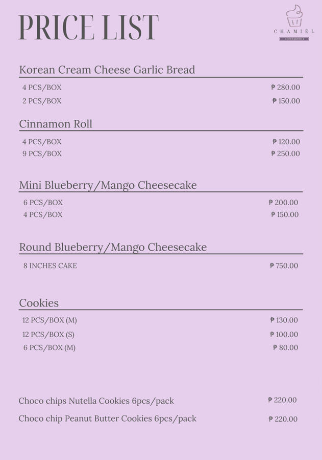 PRICE LIST I